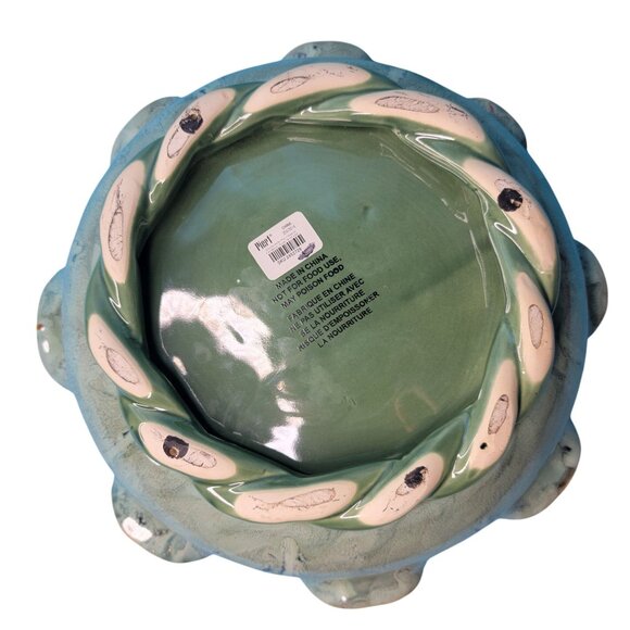 HUGE Pier 1 Majolica Pottery Frog Planter - Picture 4 of 4